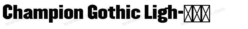 Champion Gothic Ligh字体转换